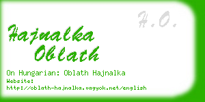 hajnalka oblath business card